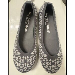 puma comfort ballerina leopard print flats